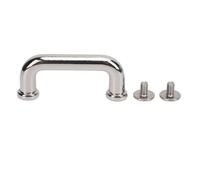 Glomora 10 pièces 25.5x10.5x5 mm pont de connexion des fixations avec des vis à arc cylindrique plate facile à installer adapté aux portefeuilles portefeuilles couture et artisanat de (Argent)