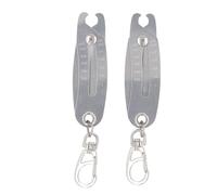 Glomora 2Pcs Porte-clés Vérificateur de Filetage, Trousseau de Recherche de Taille d'Écrou et de Boulon Porte-clés en Acier Ti Unités Métriques et Impériales Identificateur de File