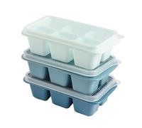 Glomora 3pcs Ice Cube Cube, réutilisable Polonais en silicone Gce Cube Maker Tray Moule de glaçons avec couvercle pour la maison pour les cocktails, le café, les accessoires de bar