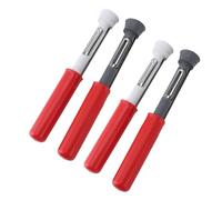 Glomora 4pcs 2 in 1 Fruit Core Removal Tool,Professional Stainless Steel Efficient Retractable Fruit Corer for Cored Pears Bell Peppers Fruit (Red)