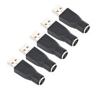 Glomora 5PCS USB Male to for PS/2 Female Adapter Converter for Keyboard Mouse with for PS/2 Interface