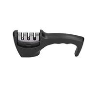 Glomora Aiguiseur de couteaux à 3 niveaux, outil d'affûtage de couteaux manuel portable, antidérapant, lames faciles à réparer, à restaurer et à polir, adapté aux couteaux en