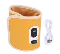 Glomora Baby Bottle Insulation Cover, 21 Speeds Temperature Adjustable Portable USB Baby Milk Heat Keeper with LED Display for Newborn Toddler Baby Bottles (Yellow)