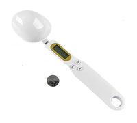 Glomora Balance De Cuillère De Cuisine Numérique, Cuillère à Mesurer Compacte en Acier Inoxydable De Haute Précision - Capacité De 500g/0.1g Blanc