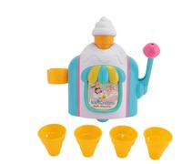 Glomora Bath Ice Cream Toy,Bubble Ice Cream Maker with Suction Cups Fun Foam Ice Cream Cone Set for Toddlers Boys Girls Bathtime Play