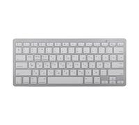Glomora Bilingual Wireless Keyboard Mini Gaming Ultra Thin Portable White Keyboards Compatible with Android, iOS, PC (Russian)