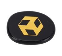 Glomora Black Obsidian Stone gravée d'énergie polie d'énergie Crystal Stone pour la pratique du yoga de méditation