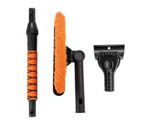 Glomora Car Snow Brush Ice Scraper with Foam Grip 2 in 1 Extendable Car Snow Scraper for Truck SUV Snow Removal (Orange)