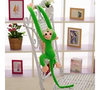 Glomora Dessin animé Long Arm Singe Jouets Doux, poupée Animale, Suspendue avec des Membres connectés, d'anniversaire pour Enfants (Grün)