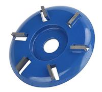 Glomora Disque de sculpture sur bois 9 cm, accessoire de meuleuse d'angle à 6 dents pour le travail du bois, fraise en acier au tungstène pour bois dur et tendre (lame plate)