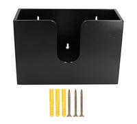 Glomora Distributeur de Serviettes en Papier,Distributeur Essuie Main Mural en Bambou,29x19x11.5cm, Distributeur à Serviette en Papier pour Pliées en V/C/Z, Cuisine, Salle De Bain, Noir