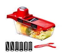 Glomora Hachoir à Légumes 6 Fonctions, Coupe Legumes Multifonctions et Mandoline Professionnelle Cuisine, Robot Culinaire Manuel Multi-usage, pour Oignons Tomates Carotte Concombre