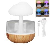 Glomora Humidificateur d'air avec Lampe Pluie, Rain-Cloud humidificateur avec 7 lumières LED de Couleur, Diffuseur d'huiles essentielles pour Maison, Bureau, Chambre, détente, Sommeil
