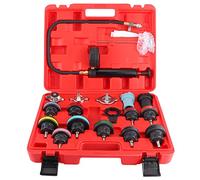 Glomora Kit De Détecteur De Fuite De Réservoir, Testeur De Système De Refroidissement De Voiture 18 Pièces pour Pression du Liquide De Refroidissement Et Défaillance du Joint De Culasse