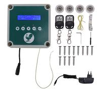 Glomora Kit d'ouverture Automatique de Porte de poulailler, minuterie et capteur de lumière avec télécommande (portée de 50 m), Moteur résistant aux intempéries IP44 pour
