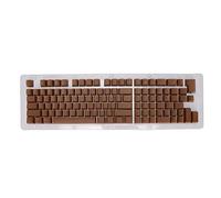 Glomora Mechanical Keyboard Keycaps, PBT 114 Keys Set, OEM Highly Two Color Injection Molded Translucent Keycaps (Mini Light Coffee)