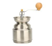 Glomora Moulin à café manuel, moulin à grains de café à manivelle en acier inoxydable de qualité supérieure et en bois massif pour café frais moulu, parfait pour un usage