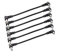 Glomora Pack de 6 câbles de raccordement pour guitare pour pédale d'effet, 6 pouces 6,35 mm pour pédale d'effets pour microphone, ampli/amplificateur mélangeur