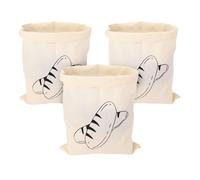 Glomora Paquet de 3 Sacs à Pain en Lin réutilisables avec Cordon de Serrage-Sacs de Stockage de Pain 40x30cm pour Fruits et légumes au levain Faits Maison