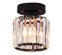 Glomora Plafonnier en Cristal Moderne pour Salon, Petits Cristaux De Lustre pour Couloir, Espace De Vie Et Cuisine(carré)