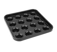 Glomora Plastic Pool Ball Carrying Tray,Billiard Ball Storage Tray for 16 Balls Full Set Regulation Size Billiard Balls (Black)