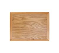 Glomora Plateau de service rectangulaire en bois, grand plateau polyvalent pour la nourriture, la pizza, les fruits et l'organisation de la maison, finition en bois naturel (40 * 30.5cm)