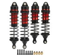 Glomora RC Car Shock Absorber Set - Amortisseurs Avant Et Arrière en Alliage D'aluminium pour Traxxas Slash 4x4 1/10 - Améliorez Votre Expérience De Conduite RC(Rouge)