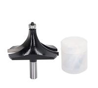 Glomora Roundover Router Bit 1/2in Shank,Tungsten Carbide Round Over Cutter Tool Bearing Guide for Edging Forming Rounding 3-1/2 Inch Diameter R1-1/2 Inch Radius