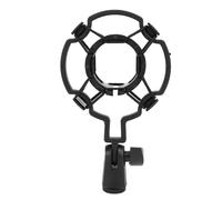 Glomora Support de micro anti-vibration pour microphone avec anneau intérieur élastique pour enregistrement en studio, scène, maison, matériau ABS 42 46 mm