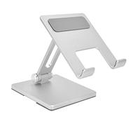 Glomora Support de Tablette Pliable réglable, Support de Tablette de téléphone de Bureau, Support réglable en Hauteur et en Angle à Double charnière pour téléphones, tablettes,