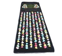 Glomora Tapis de Massage des Pieds, Tapis de Réflexologie Plantaire, Tapis d'Acupression, Imitation Galets, Soulagement Douleurs, Détente, Amélioration Circulation Sanguine,170cm x 35cm