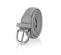 glomy * Ceinture élastique tressée pour garçons et filles, femmes et hommes de 2,50 cm de largeur, gris, 105