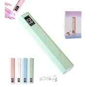 Glonailstickers Finger Nails UV Light, Handheld Light for Gel Nails, Glo Nail Stickers Kit, Portable Mini Nail Dryer, Rechargeable (Green)