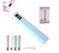 Glonailstickers Finger Nails UV Light, Handheld Light for Gel Nails, Glo Nail Stickers Kit, Portable Mini Nail Dryer, Rechargeable (Blue)