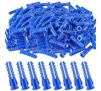 Glooglitter Lot de 1 000 ancrages en plastique léger nervuré pour murs creux, images, œuvres d'art, décoration, application d'ancrage léger (bleu)