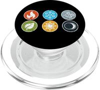 Gloomhaven Elements Symbole Fire Ice Air Earth Light Dark PopSockets PopGrip pour MagSafe