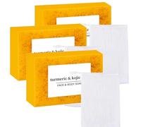 Gloomy Savon de beauté,savon au curcuma et au kojic,savon curcuma visage et corps,savons miel-citron-curcumas pour un nettoyage en profondeur du visage et du corps, soin doux de la peau (3)