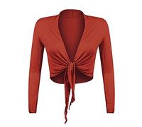 Gloop Bolero ࠭anches longues pour femme,M,Corail