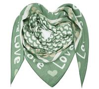 Gloop Écharpe pour femme XXL - Triangle - Foulard en mousseline de coton - Poncho sans gratter la peau - Fabriqué en Italie - 135 cm × 135 cm × 220 cm, 02683a2 Vert, taille unique