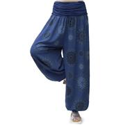 Gloop Pantalons décontractés XXL Sarouel légers pour Femmes Pantalons décontractés Pantalons d'été avec Beaucoup de Motifs 13024