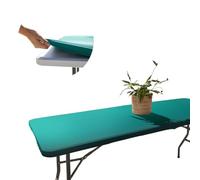 Glop Nappe Rectangulaire Extérieur Verte182x76 cm, Nappe Élastique Table Jardin, Anti Tache, Facile à Nettoyer, Idéale pour Table Pliable, Camping, Terrasse, Résistante au Vent