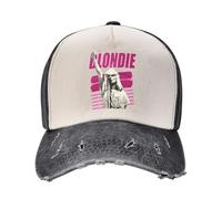 GLOPANTE Casquette de baseball unisexe Debbie Singer Harry-Music Band Color-Block avec sangle à boucle réglable pour homme et femme Casquette de camionneur en denim délavé, T-1., Taille unique