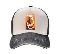 GLOPANTE Casquette de baseball unisexe Debbie Singer Harry-Music Band Color-Block avec sangle à boucle réglable pour homme et femme Casquette de camionneur en denim délavé, T-7, Taille unique