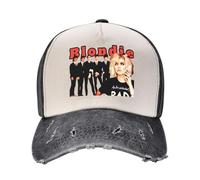 GLOPANTE Casquette de baseball unisexe Debbie Singer Harry-Music Band Color-Block avec sangle à boucle réglable pour homme et femme Casquette de camionneur en denim délavé, T-4., Taille unique