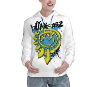 GLOPANTE Sweat à capuche 182 Rock Band BlinkS à manches longues avec poches pour femme, T-1., XXL