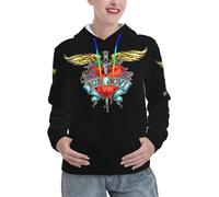 GLOPANTE Sweat à capuche Jovi Rock Band Bon à manches longues avec poches pour femme, T-5, M