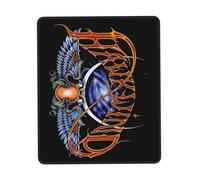 GLOPANTE Tapis de souris multifonction avec motif imprimé anglais - Bords cousus avec précision - Antidérapant et résistant à l'usure - 21,1 x 26,2 cm