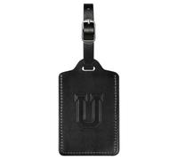 Gloppie Étiquette à Bagage Valise Cuir PU, Alphabet A-Z, Rabat Discret | Fenêtre TPU Claire, Sangle Ajustable, Carte Info Incluse,Facile à Repérer,Idéal pour Voyager,Pour Homme Femme