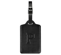 Gloppie Étiquette à Bagage Valise Cuir PU, Alphabet A-Z, Rabat Discret | Fenêtre TPU Claire, Sangle Ajustable, Carte Info Incluse,Facile à Repérer,Idéal pour Voyager,Pour Homme Femme