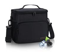 Gloppie Sac Isotherme Homme Tissu Étanche 10L Sac à Déjeuner Thermique Glacière Souple Portable à Main Bandoulière, Sac Repas pour Pique-nique Barbecue Camping Plage Voiture Bureau